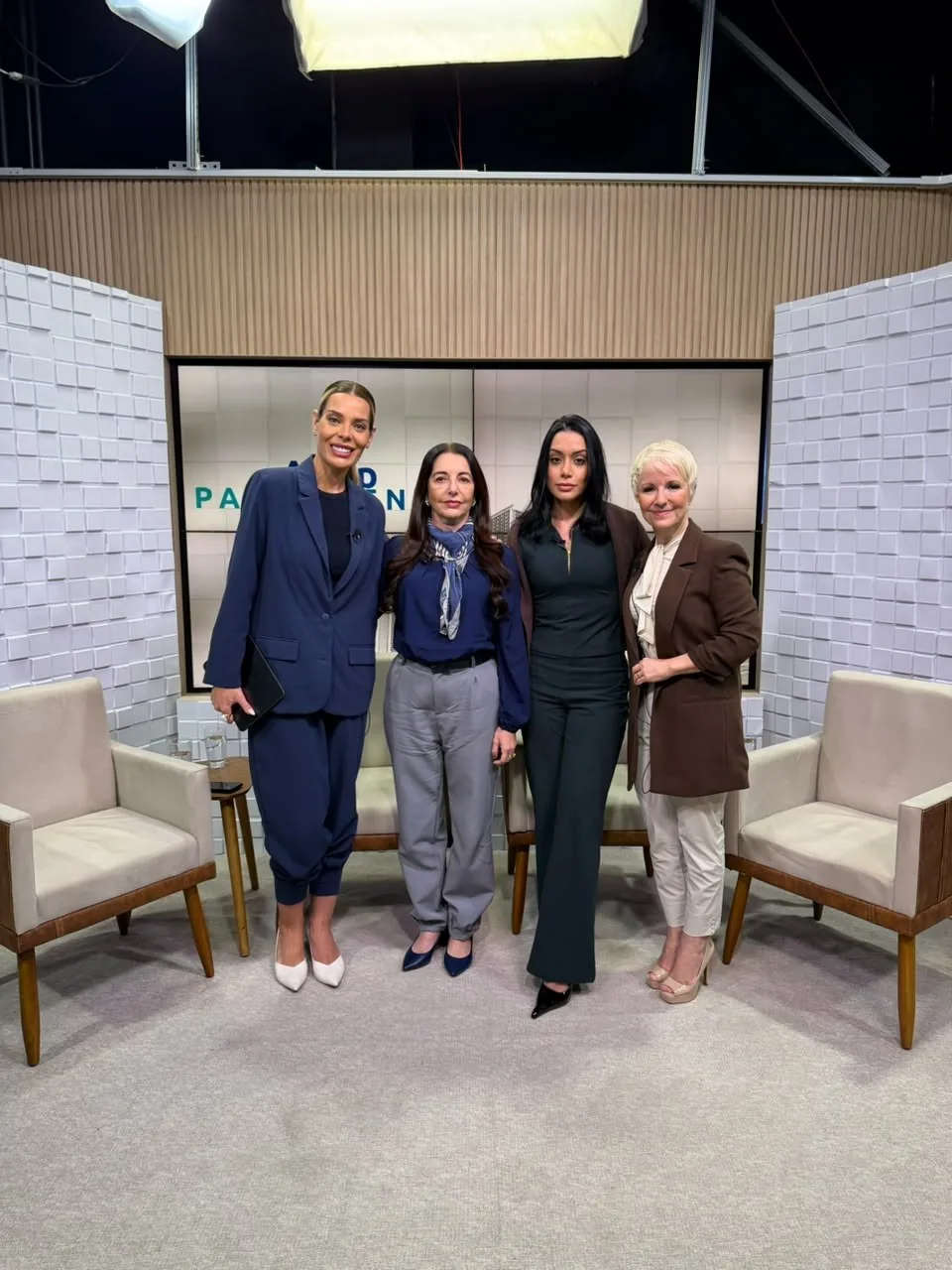 Jéssica Soares nos estúdios de televisão